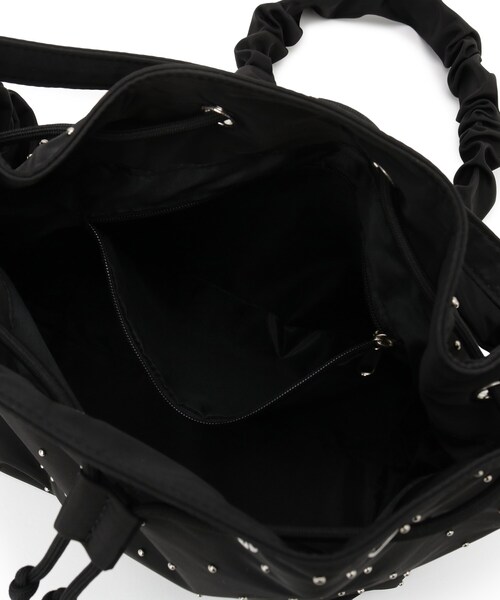 Dessin(デッサン)の「◆【OUTDOORPRODUCTS別注】スタッズ巾着バッグ(ショルダーバッグ・レディース・カーキ/ブラック・00)」の10枚目の写真