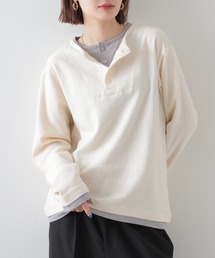 ATELANE /フェイクレイヤードヘンリーネック 長袖