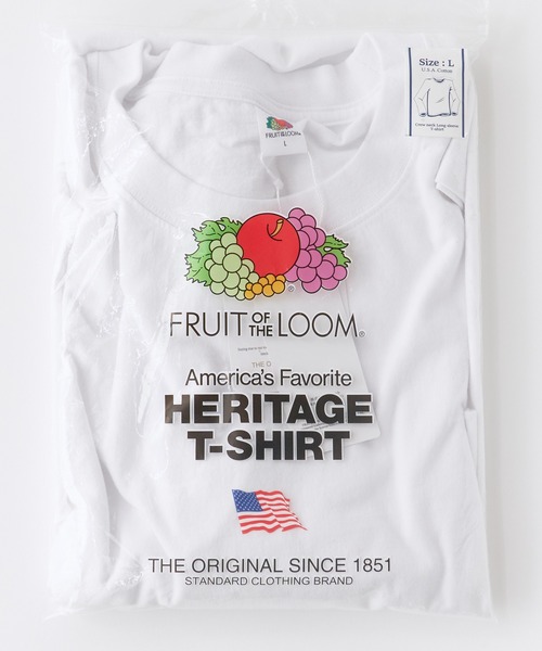FRUIT OF THE LOOM（フルーツオブザルーム）の「FRUIT OF THE LOOM /フルーツオブザルーム 8.1oz ヘリテージロングスリーブTシャツ USAコットン クルーネック メンズ レディース 2026年秋冬 秋服（Tシャツ/カットソー・メンズ・ホワイト/ブラック/杢グレー/ネイビー・S/M/L/XL）」の11枚目の写真