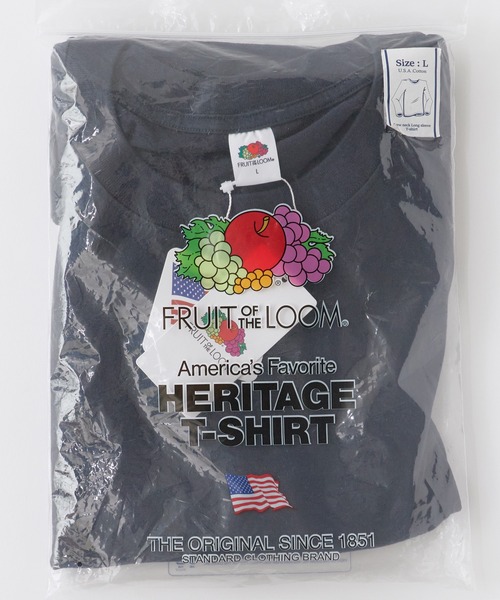 FRUIT OF THE LOOM（フルーツオブザルーム）の「FRUIT OF THE LOOM /フルーツオブザルーム 8.1oz ヘリテージロングスリーブTシャツ USAコットン クルーネック メンズ レディース 2026年秋冬 秋服（Tシャツ/カットソー・メンズ・ホワイト/ブラック/杢グレー/ネイビー・S/M/L/XL）」の8枚目の写真