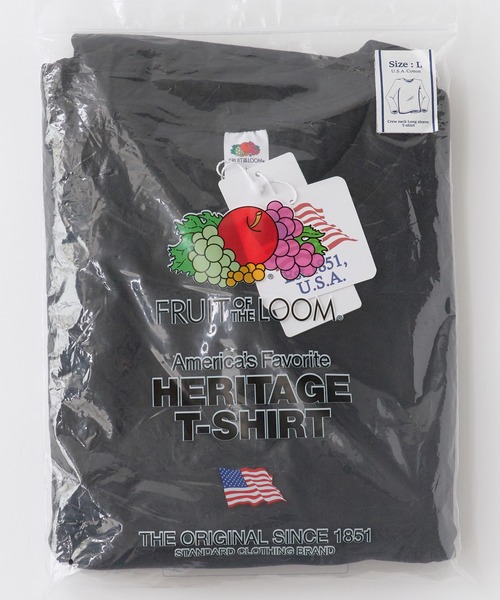 FRUIT OF THE LOOM（フルーツオブザルーム）の「FRUIT OF THE LOOM /フルーツオブザルーム 8.1oz ヘリテージロングスリーブTシャツ USAコットン クルーネック メンズ レディース 2026年秋冬 秋服（Tシャツ/カットソー・メンズ・ホワイト/ブラック/杢グレー/ネイビー・S/M/L/XL）」の10枚目の写真