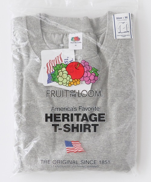 FRUIT OF THE LOOM（フルーツオブザルーム）の「FRUIT OF THE LOOM /フルーツオブザルーム 8.1oz ヘリテージロングスリーブTシャツ USAコットン クルーネック メンズ レディース 2026年秋冬 秋服（Tシャツ/カットソー・メンズ・ホワイト/ブラック/杢グレー/ネイビー・S/M/L/XL）」の9枚目の写真