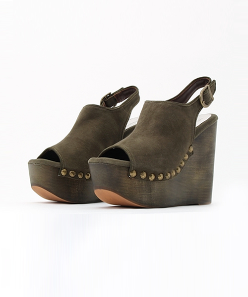 Jeffrey Campbell（ジェフリーキャンベル）の「ウェッジソールスウェードサンダル（サンダル・レディース・ブルー/カーキ・36/37/38）」の2枚目の写真