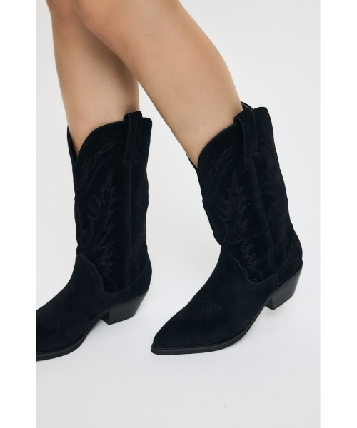 MOUSSY(マウジー)の「【26年AW新作】F/SUEDE ウエスタンブーツ(ブーツ・レディース・ブラック/ブラウン・LARGE/MEDIUM/SMALL)」の4枚目の写真