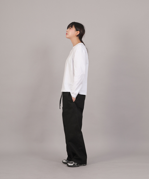 SAINTCREW(セントクルー)の「オーバーサイズソフトRネック長袖TシャツRMR-8A18ホワイト(Tシャツ/カットソー・レディース・その他・FREE)」の10枚目の写真