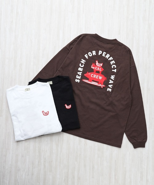 The Endless Summer（エンドレスサマー）の「TES BREMEN BUHI EMB  LONG SLEEVE BIG T-SHIRT / ロンT（Tシャツ/カットソー・メンズ・ブラウン/ブラック/ホワイト・XX-LARGE/MEDIUM/LARGE/X-LARGE/SMALL）」の4枚目の写真