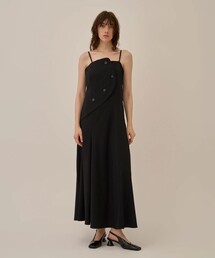 【AKIRANAKA/アキラナカ】Nicole slip dress BK