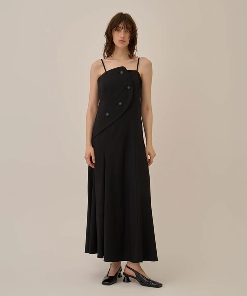 AKIRANAKA(アキラナカ)の「【AKIRANAKA/アキラナカ】Nicole slip dress BK(ジャンパースカート・レディース・ブラック・1)」の1枚目の写真