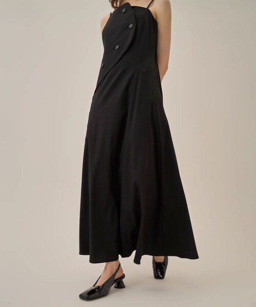 AKIRANAKA(アキラナカ)の「【AKIRANAKA/アキラナカ】Nicole slip dress BK(ジャンパースカート・レディース・ブラック・1)」の5枚目の写真