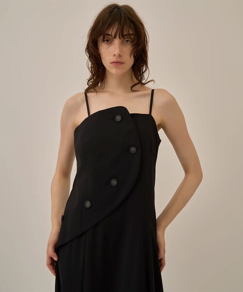 AKIRANAKA(アキラナカ)の「【AKIRANAKA/アキラナカ】Nicole slip dress BK(ジャンパースカート・レディース・ブラック・1)」の6枚目の写真