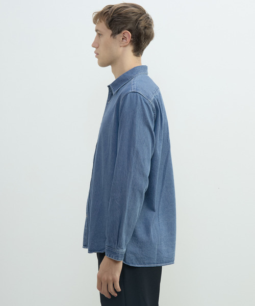 MEN'S MELROSE(メンズメルローズ)の「ヴィンテージデニムレギュラーシャツ(シャツ/ブラウス・メンズ・インディゴブルー/ブラック・4/3)」の9枚目の写真