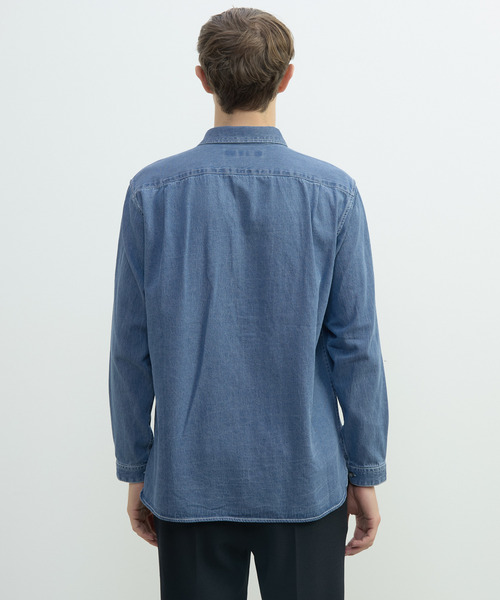 MEN'S MELROSE(メンズメルローズ)の「ヴィンテージデニムレギュラーシャツ(シャツ/ブラウス・メンズ・インディゴブルー/ブラック・4/3)」の10枚目の写真