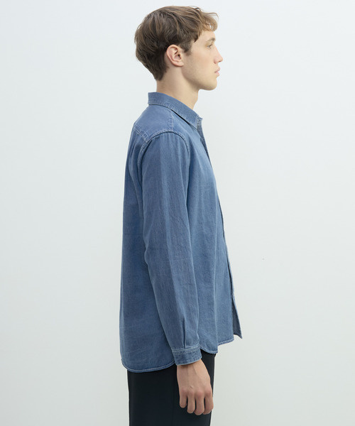 MEN'S MELROSE(メンズメルローズ)の「ヴィンテージデニムレギュラーシャツ(シャツ/ブラウス・メンズ・インディゴブルー/ブラック・4/3)」の11枚目の写真