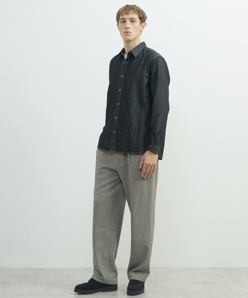 MEN'S MELROSE(メンズメルローズ)の「ヴィンテージデニムレギュラーシャツ(シャツ/ブラウス・メンズ・インディゴブルー/ブラック・4/3)」の3枚目の写真