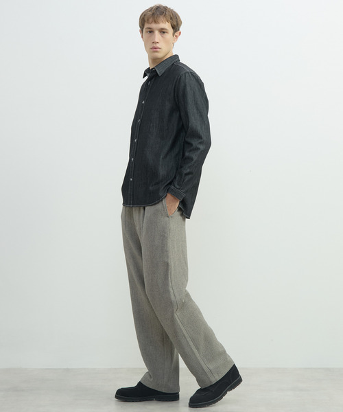 MEN'S MELROSE(メンズメルローズ)の「ヴィンテージデニムレギュラーシャツ(シャツ/ブラウス・メンズ・インディゴブルー/ブラック・4/3)」の4枚目の写真