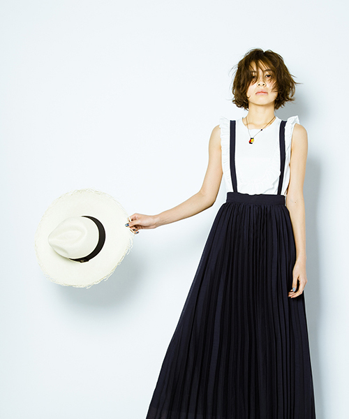 Ray BEAMS(レイビームス)の「◇【ラブリ着用】Ray BEAMS / サス付 プリーツ マキシスカート(スカート・レディース・ブラック/ネイビー・0/1)」の14枚目の写真