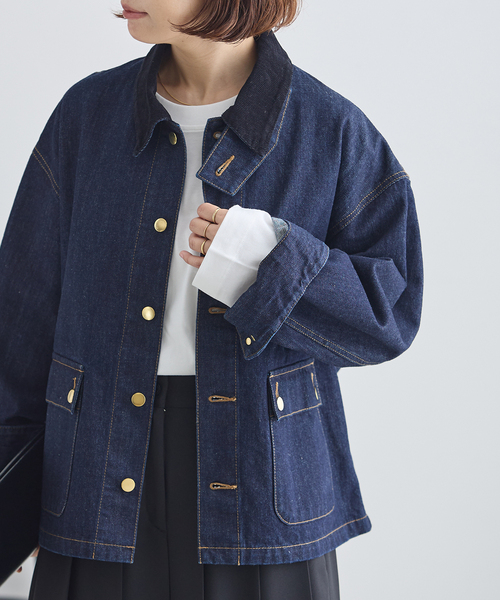 journal standard L'essage(ジャーナルスタンダードレサージュ)の「カバーオールジャケット(その他アウター・レディース・ネイビー・38/36)」の3枚目の写真