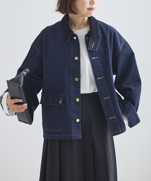 journal standard L'essage(ジャーナルスタンダードレサージュ)の「カバーオールジャケット(その他アウター・レディース・ネイビー・38/36)」の4枚目の写真