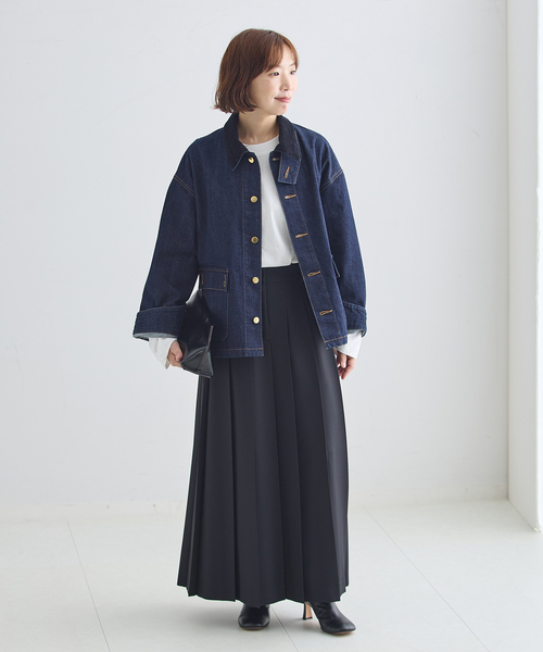 journal standard L'essage(ジャーナルスタンダードレサージュ)の「カバーオールジャケット(その他アウター・レディース・ネイビー・38/36)」の6枚目の写真