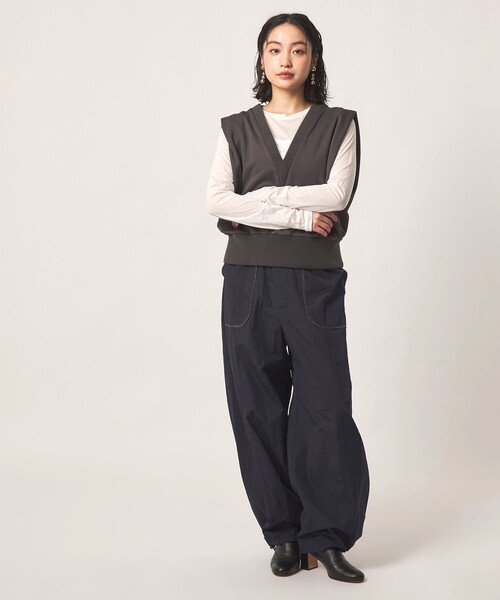 CITEN(シテン)の「<CITEN>ユーティリティバルーンパンツ(カーゴパンツ・レディース・ネイビー/ダークブラウン・S/M)」の4枚目の写真