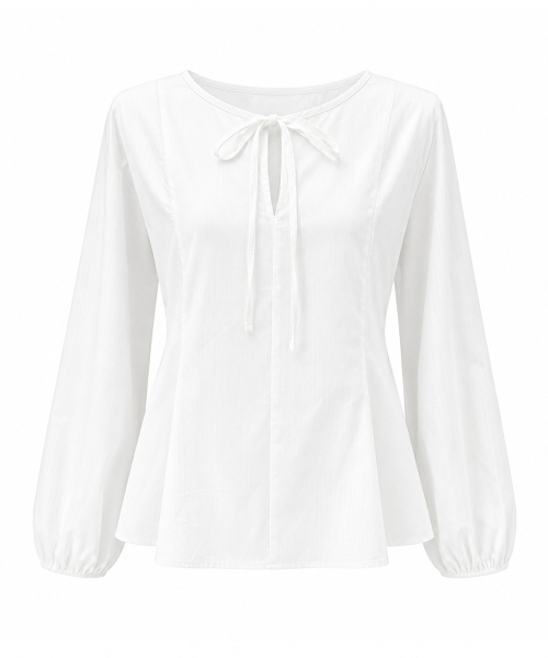 REORG（リオルグ）の「PAP FLARE SLIT BLOUSE WHITE（シャツ/ブラウス・レディース・その他・SMALL/MEDIUM/X-SMALL）」の4枚目の写真