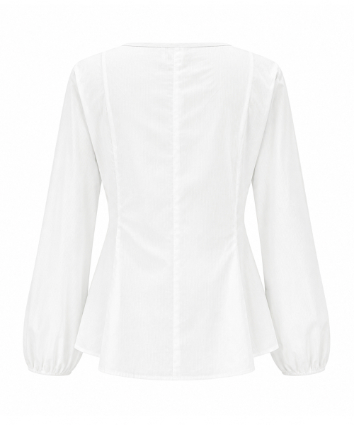 REORG（リオルグ）の「PAP FLARE SLIT BLOUSE WHITE（シャツ/ブラウス・レディース・その他・SMALL/MEDIUM/X-SMALL）」の5枚目の写真