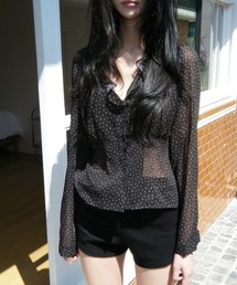 Chiffon v-neck blouse