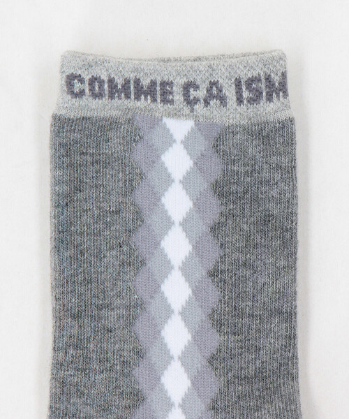 COMME CA ISM(コムサイズム)の「ラインアーガイル クルーソックス(ソックス/靴下・キッズ・ネイビー/グレー・13.0cm/16.0cm/19.0cm)」の3枚目の写真