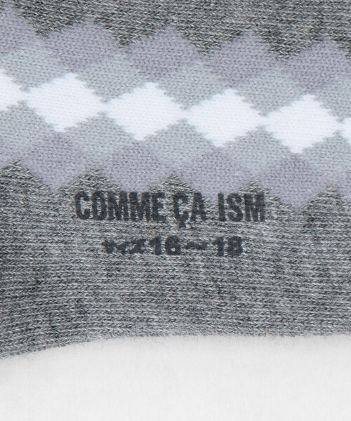 COMME CA ISM(コムサイズム)の「ラインアーガイル クルーソックス(ソックス/靴下・キッズ・ネイビー/グレー・13.0cm/16.0cm/19.0cm)」の6枚目の写真