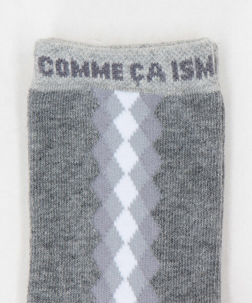 COMME CA ISM(コムサイズム)の「ラインアーガイル クルーソックス(ソックス/靴下・キッズ・ネイビー/グレー・13.0cm/16.0cm/19.0cm)」の8枚目の写真