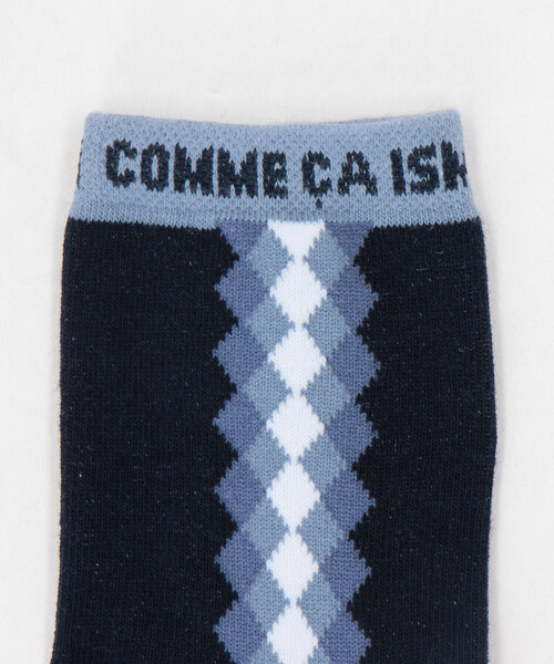COMME CA ISM(コムサイズム)の「ラインアーガイル クルーソックス(ソックス/靴下・キッズ・ネイビー/グレー・13.0cm/16.0cm/19.0cm)」の9枚目の写真