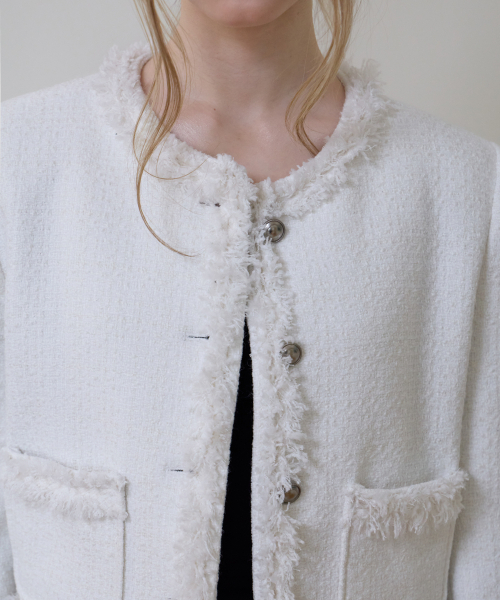 ROSEFRANTZ（ロゼフランツ）の「Soft Fringe Tweed Jacket [Ivory]（その他アウター・レディース・アイボリー・OS）」の11枚目の写真
