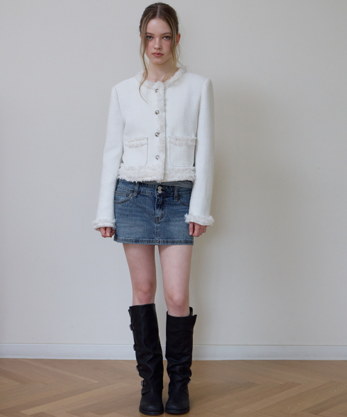 ROSEFRANTZ（ロゼフランツ）の「Soft Fringe Tweed Jacket [Ivory]（その他アウター・レディース・アイボリー・OS）」の14枚目の写真