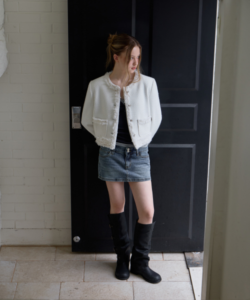 ROSEFRANTZ（ロゼフランツ）の「Soft Fringe Tweed Jacket [Ivory]（その他アウター・レディース・アイボリー・OS）」の15枚目の写真