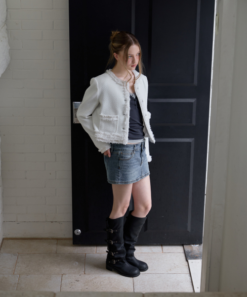 ROSEFRANTZ（ロゼフランツ）の「Soft Fringe Tweed Jacket [Ivory]（その他アウター・レディース・アイボリー・OS）」の16枚目の写真