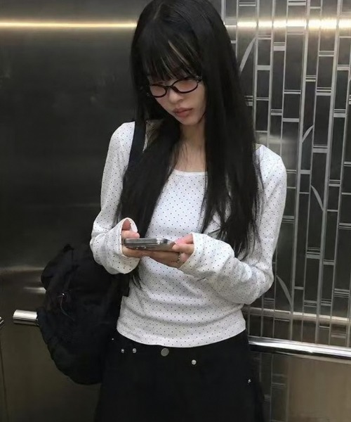 ViViDAY(ビビデー)の「ドット柄ショートカットソー(Tシャツ/カットソー・レディース・ホワイト・M)」の8枚目の写真