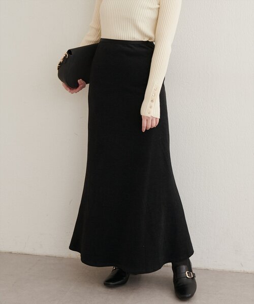 natural couture(ナチュラルクチュール)の「ストレッチナロースカート(スカート・レディース・ブラウン/チャコールグレー/ブラック・FREE)」の8枚目の写真