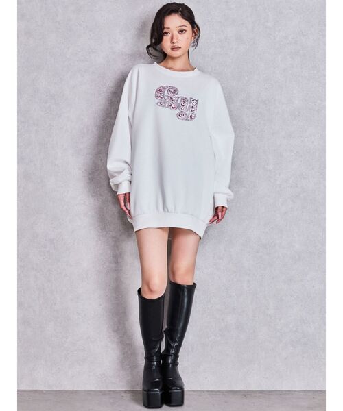 GYDA(ジェイダ)の「gy bijouプルオーバー(スウェット・レディース・オフホワイト/ブラック・FREE)」の18枚目の写真