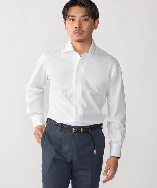 SHIPS(シップス)の「MADE IN JAPAN ホワイト ジャージー ワンピースカラー シャツ(Tシャツ/カットソー・メンズ・ホワイト・LARGE/SMALL/MEDIUM/X-LARGE)」の14枚目の写真
