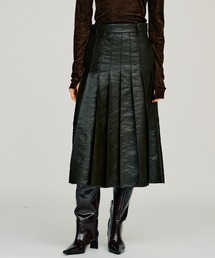 PRANK PROJECT | 【2026Winter Pre-Order】シンセティックレザープリーツスカート / Synthetic Leather Pleated Skirt(スカート)