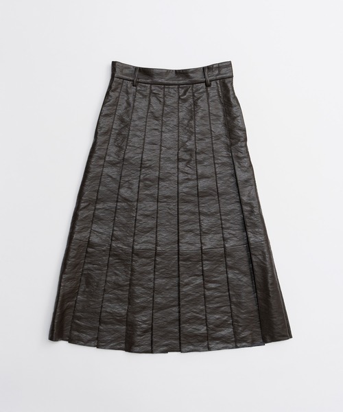 PRANK PROJECT(プランクプロジェクト)の「【2026Winter Pre-Order】シンセティックレザープリーツスカート / Synthetic Leather Pleated Skirt(スカート・レディース・ブラック/ブラウン・38/36)」の11枚目の写真