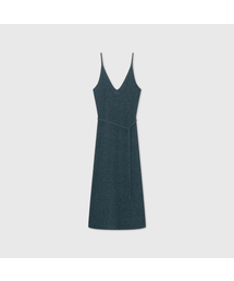 モヘアレイヤードニットドレス_ブルーグリーン / MOHAIR LAYERED KNIT DRESS_BLUE GREEN