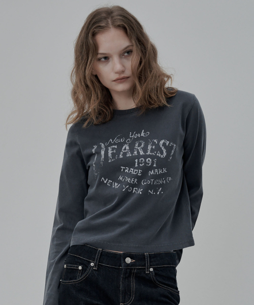 DEARMYDEER(ディアマイディア)の「ニューヨーク アーカイブ ロングスリーブTシャツ (ネイビー)(Tシャツ/カットソー・レディース・ネイビー・FREE)」の3枚目の写真