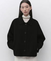 ウィメンズカシミヤブレンドハンドメイドショートマックコート[ブラック]