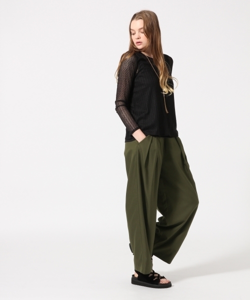 HARE(ハレ)の「2ピースレイヤードレースプルオーバー(HARE)(Tシャツ/カットソー・レディース・オフホワイト/ブラック・FREE)」の3枚目の写真