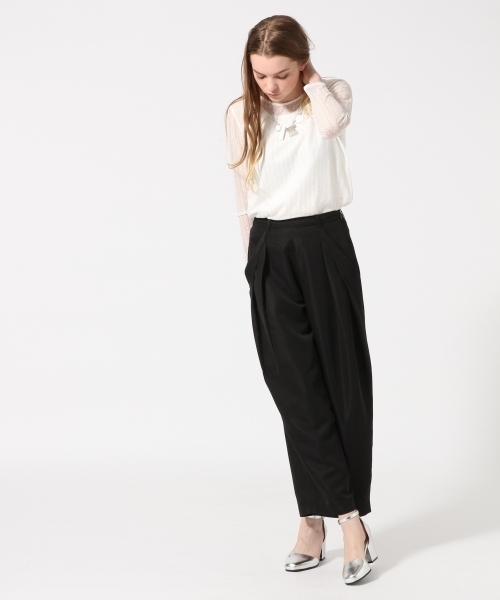 HARE(ハレ)の「2ピースレイヤードレースプルオーバー(HARE)(Tシャツ/カットソー・レディース・オフホワイト/ブラック・FREE)」の5枚目の写真