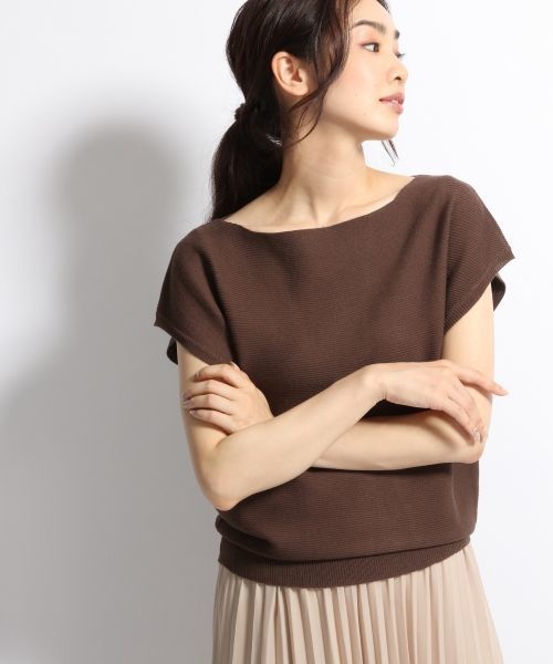 A part by(アパートバイ)の「12GAcRyガーターBNFS 727077 (ニット/セーター・レディース・オレンジ/グレー/ホワイト/ブラウン・FREE)」の3枚目の写真