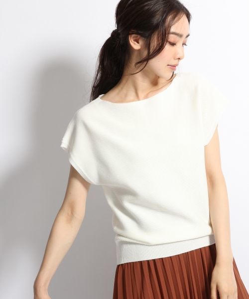 A part by(アパートバイ)の「12GAcRyガーターBNFS 727077 (ニット/セーター・レディース・オレンジ/グレー/ホワイト/ブラウン・FREE)」の1枚目の写真