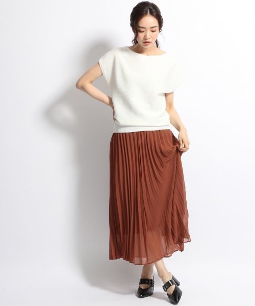 A part by(アパートバイ)の「12GAcRyガーターBNFS 727077 (ニット/セーター・レディース・オレンジ/グレー/ホワイト/ブラウン・FREE)」の6枚目の写真