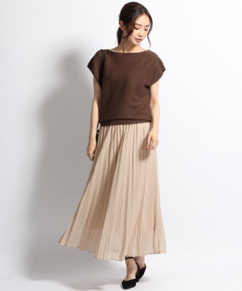 A part by(アパートバイ)の「12GAcRyガーターBNFS 727077 (ニット/セーター・レディース・オレンジ/グレー/ホワイト/ブラウン・FREE)」の9枚目の写真